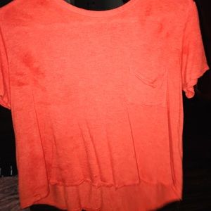 PLAIN ORANGE CROPPED TEE